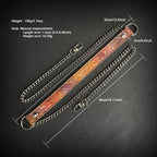 Daluse Gold Speckled Purple Orange Snake Leather Adjustable Chain Choker Collar Necklace And Snake Pattern Cuff Bracelets Combination