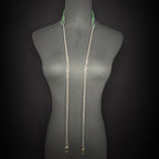 Daluse Colorful Leather Collar Double Titanium Steel Chain Versatile Fashion Choker Collar Necklace
