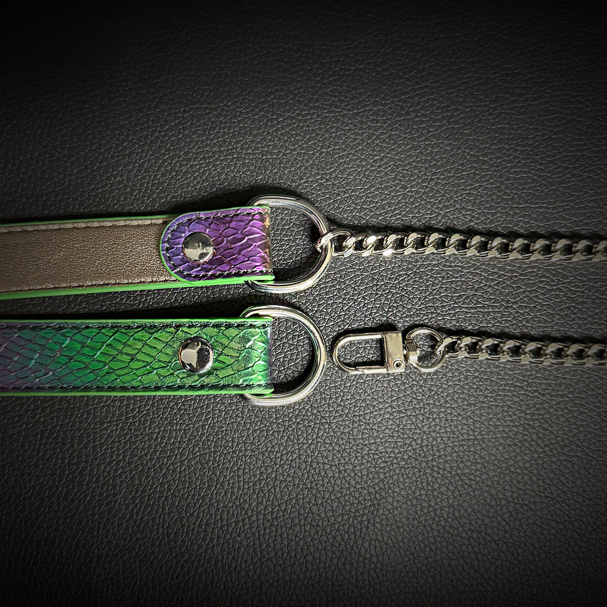 Daluse Colorful Leather Collar Single Titanium Steel Chain Versatile Fashion Choker Necklace