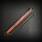 Daluse Gold Spotted Purple Orange Snake Pattern Leather Collar Single Titanium Steel Chain Versatile Fashion Choker Necklace