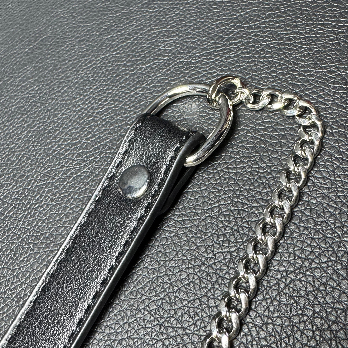 Daluse Single Titanium Steel Chain Collar Versatile Fashion Leather Choker Necklace