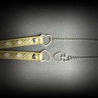 Daluse Crushed Gold Leather Pearl Heart Shaped Clasp Choker Single Titanium Steel Chain Adjustable Collar Necklace