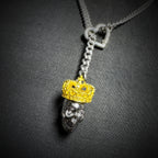 Daluse Gold Crown Skull Silver Titanium Steel Chain Necklace
