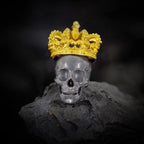 Daluse Gold Crown Skull Silver Titanium Steel Chain Necklace