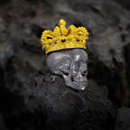 Daluse Gold Crown Skull Silver Titanium Steel Chain Necklace