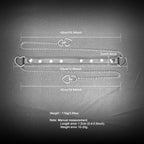 Daluse Pearl Heart Shaped Leather Choker with Titanium Double Chain Adjustment Collar Necklace
