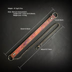 Daluse Gold Spotted Purple Orange Snake Pattern Leather Collar Single Titanium Steel Chain Versatile Fashion Choker Necklace