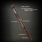 Daluse Gold Heart Ring Red Black Snake Pattern Double Leather Choker Collar Necklace