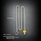 Daluse Gold Crown Skull Silver Titanium Steel Chain Necklace