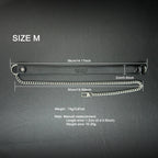 Daluse Single Titanium Steel Chain Collar Versatile Fashion Leather Choker Necklace