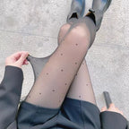 Disposable Stockings Black One-Piece Sexy Stockings Randomly Printed Hand Torn DALUSE
