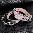 Daluse Snake Pattern Silver Chain Adjustable Cuff Bracelets