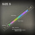 Daluse Double Heart Shaped Buckle Titanium Steel Chain Colorful Leather Choker Collar Necklace