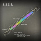 Daluse Double Heart Shaped Buckle Titanium Steel Chain Colorful Leather Choker Collar Necklace